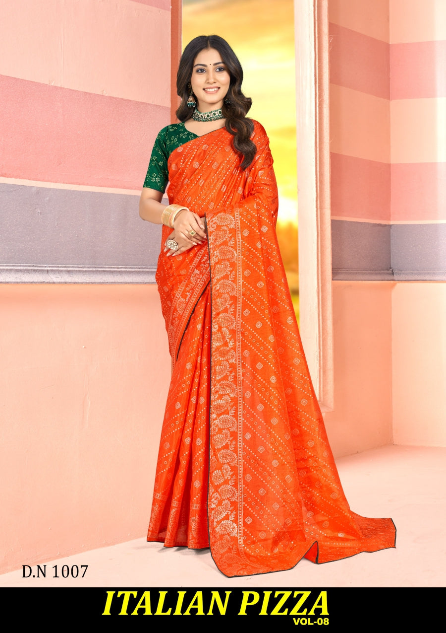 Kayaan Italian Pizza Vol-08 Designer Saree Collection -8 Pcs Set -M.R. Saree Emporium