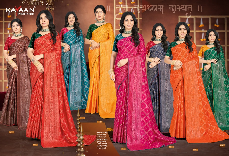 Kayaan Italian Pizza Vol-03 Designer Saree Collection -8 Pcs Set -M.R. Saree Emporium
