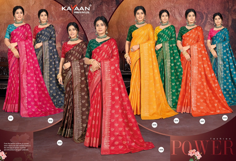Kayaan Italian Pizza Vol-04 Designer Saree Collection -8 Pcs Set -M.R. Saree Emporium