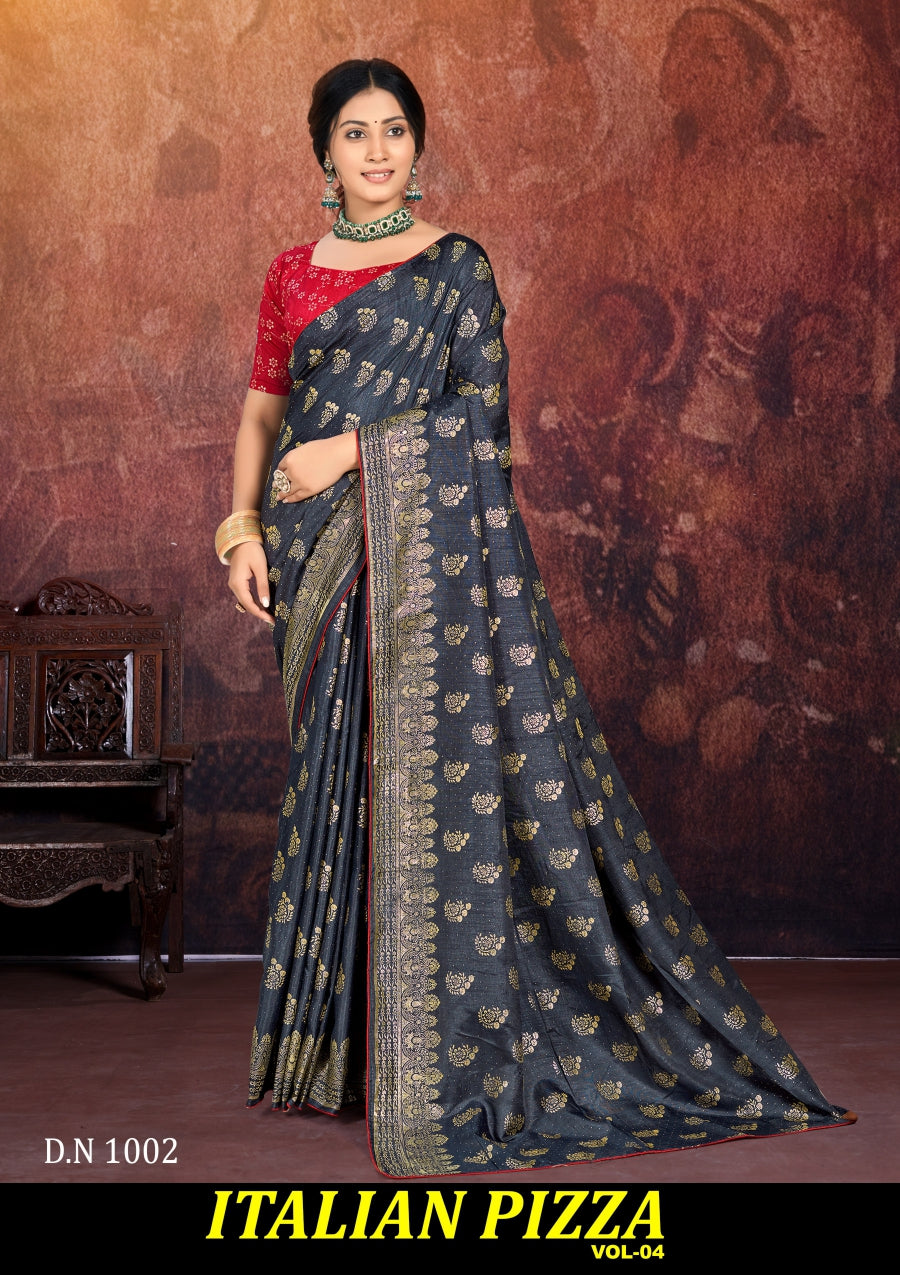 Kayaan Italian Pizza Vol-04 Designer Saree Collection -8 Pcs Set -M.R. Saree Emporium