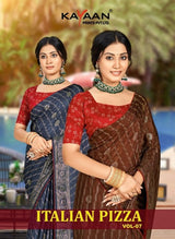 Kayaan Italian Pizza Vol-07 Designer Saree Collection -8 Pcs Set -M.R. Saree Emporium
