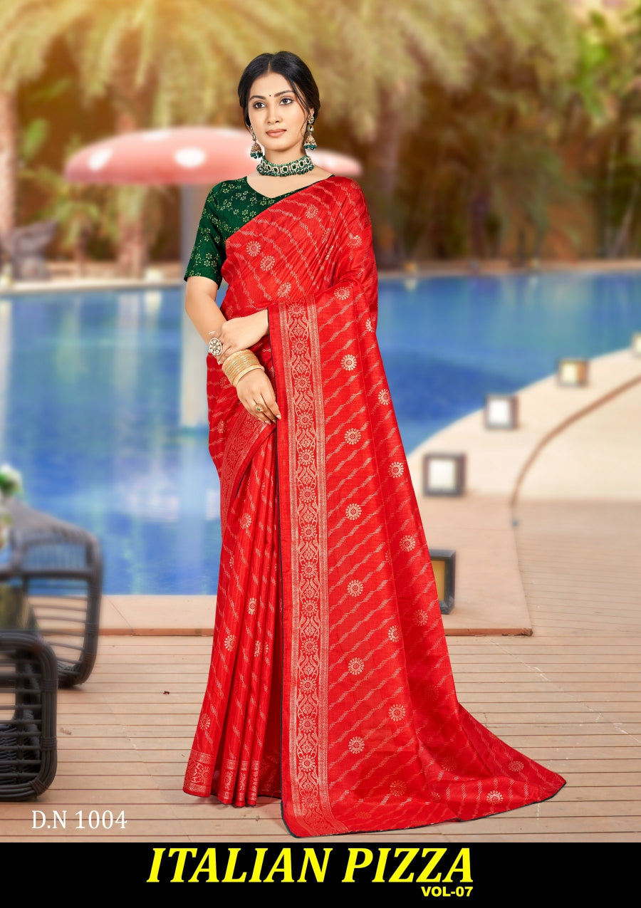 Kayaan Italian Pizza Vol-07 Designer Saree Collection -8 Pcs Set -M.R. Saree Emporium