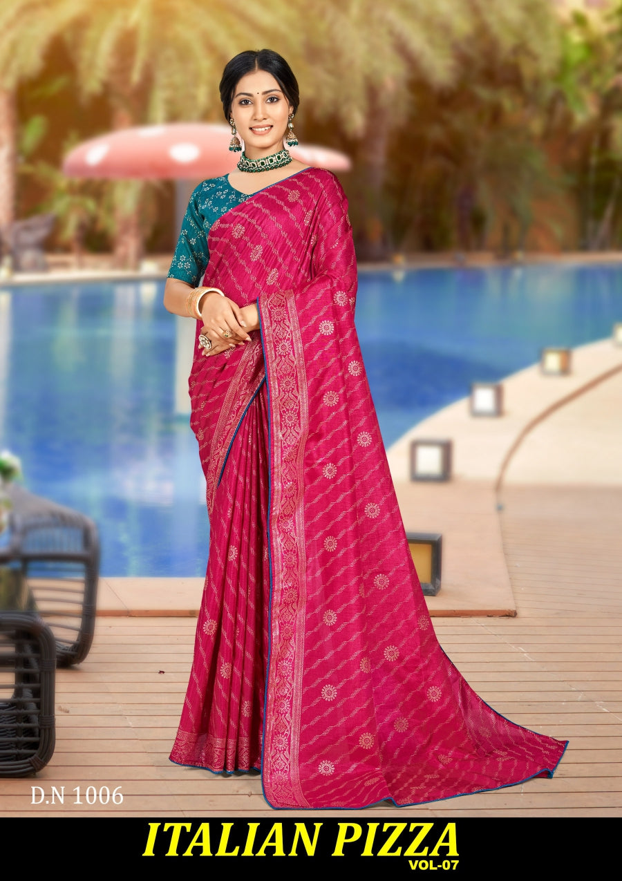Kayaan Italian Pizza Vol-07 Designer Saree Collection -8 Pcs Set -M.R. Saree Emporium