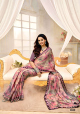 Krishnaleela Juilee Floral Printed Saree – 8 Pcs Set – M.R. Saree Emporium (