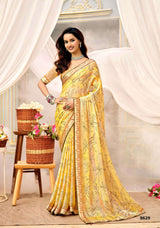 Krishnaleela Juilee Floral Printed Saree – 8 Pcs Set – M.R. Saree Emporium (