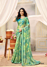 Krishnaleela Juilee Floral Printed Saree – 8 Pcs Set – M.R. Saree Emporium (