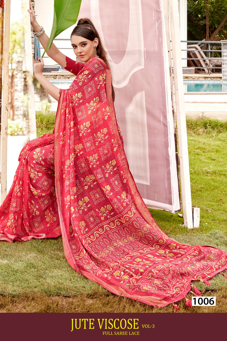 Kayaan Jute Viscose Vol-3 Saree – 8 PCS Set – M.R. Saree Emporium