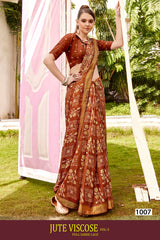 Kayaan Jute Viscose Vol-3 Saree – 8 PCS Set – M.R. Saree Emporium