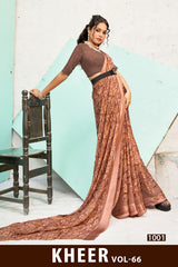 Moss Chiffon Kheer Vol-66 Printed Saree Collection – 8 Pcs Set -Premium Daily Wear Sarees -M.R. Saree Emporium