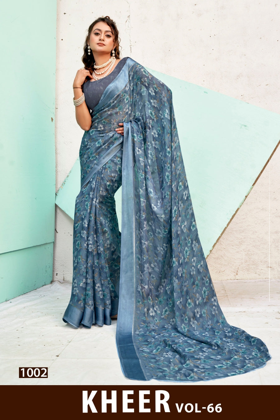 Moss Chiffon Kheer Vol-66 Printed Saree Collection – 8 Pcs Set -Premium Daily Wear Sarees -M.R. Saree Emporium