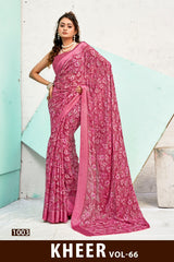 Moss Chiffon Kheer Vol-66 Printed Saree Collection – 8 Pcs Set -Premium Daily Wear Sarees -M.R. Saree Emporium