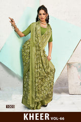 Moss Chiffon Kheer Vol-66 Printed Saree Collection – 8 Pcs Set -Premium Daily Wear Sarees -M.R. Saree Emporium