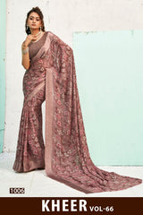 Moss Chiffon Kheer Vol-66 Printed Saree Collection – 8 Pcs Set -Premium Daily Wear Sarees -M.R. Saree Emporium