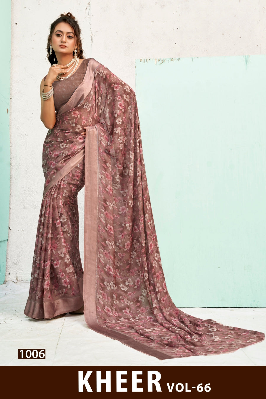 Moss Chiffon Kheer Vol-66 Printed Saree Collection – 8 Pcs Set -Premium Daily Wear Sarees -M.R. Saree Emporium