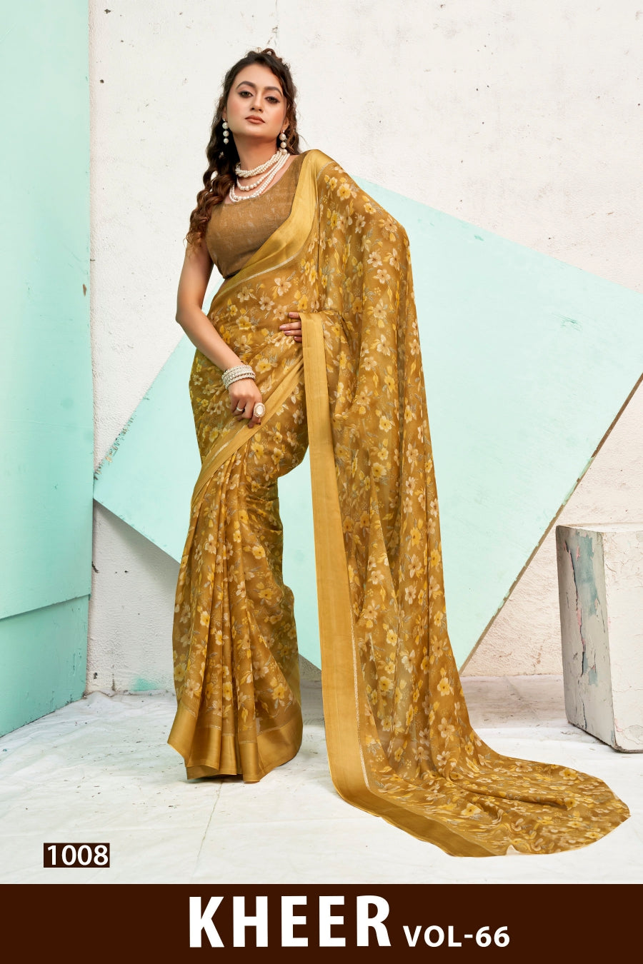 Moss Chiffon Kheer Vol-66 Printed Saree Collection – 8 Pcs Set -Premium Daily Wear Sarees -M.R. Saree Emporium