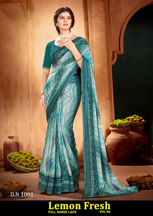 Kayaan Leman Fresh Vol-50 Chiffon Saree – 8 PCS Set – M.R. Saree Emporium