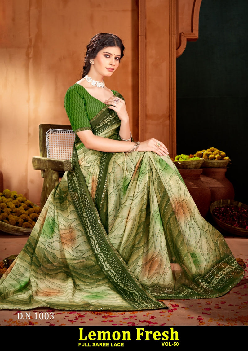 Kayaan Leman Fresh Vol-50 Chiffon Saree – 8 PCS Set – M.R. Saree Emporium