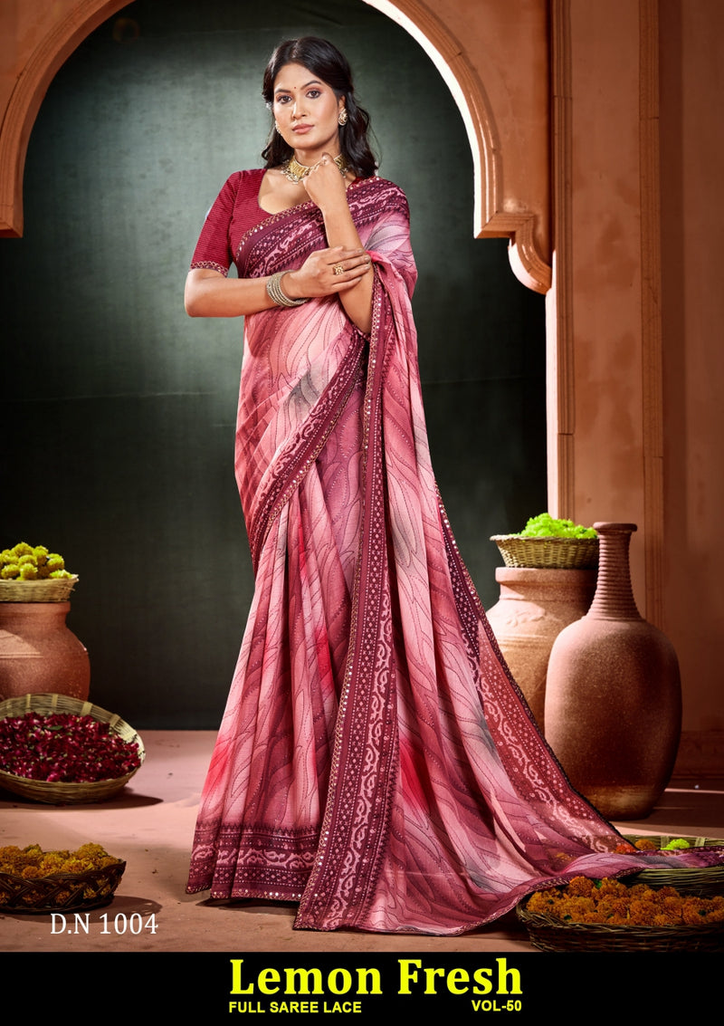 Kayaan Leman Fresh Vol-50 Chiffon Saree – 8 PCS Set – M.R. Saree Emporium
