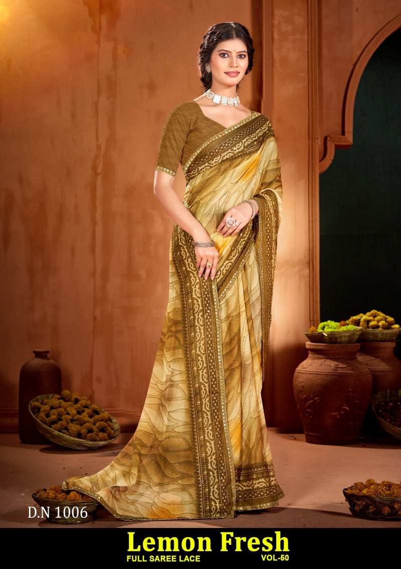 Kayaan Leman Fresh Vol-50 Chiffon Saree – 8 PCS Set – M.R. Saree Emporium