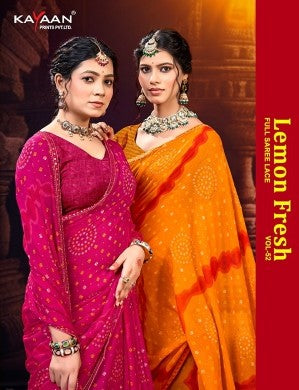 Kayaan Leman Fresh Vol-52 Chiffon Saree – 8 PCS Set – M.R. Saree Emporium