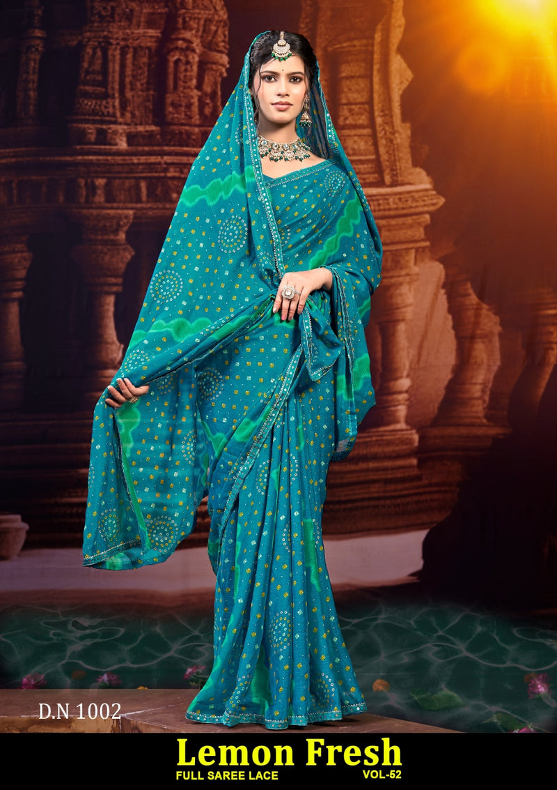 Kayaan Leman Fresh Vol-52 Chiffon Saree – 8 PCS Set – M.R. Saree Emporium