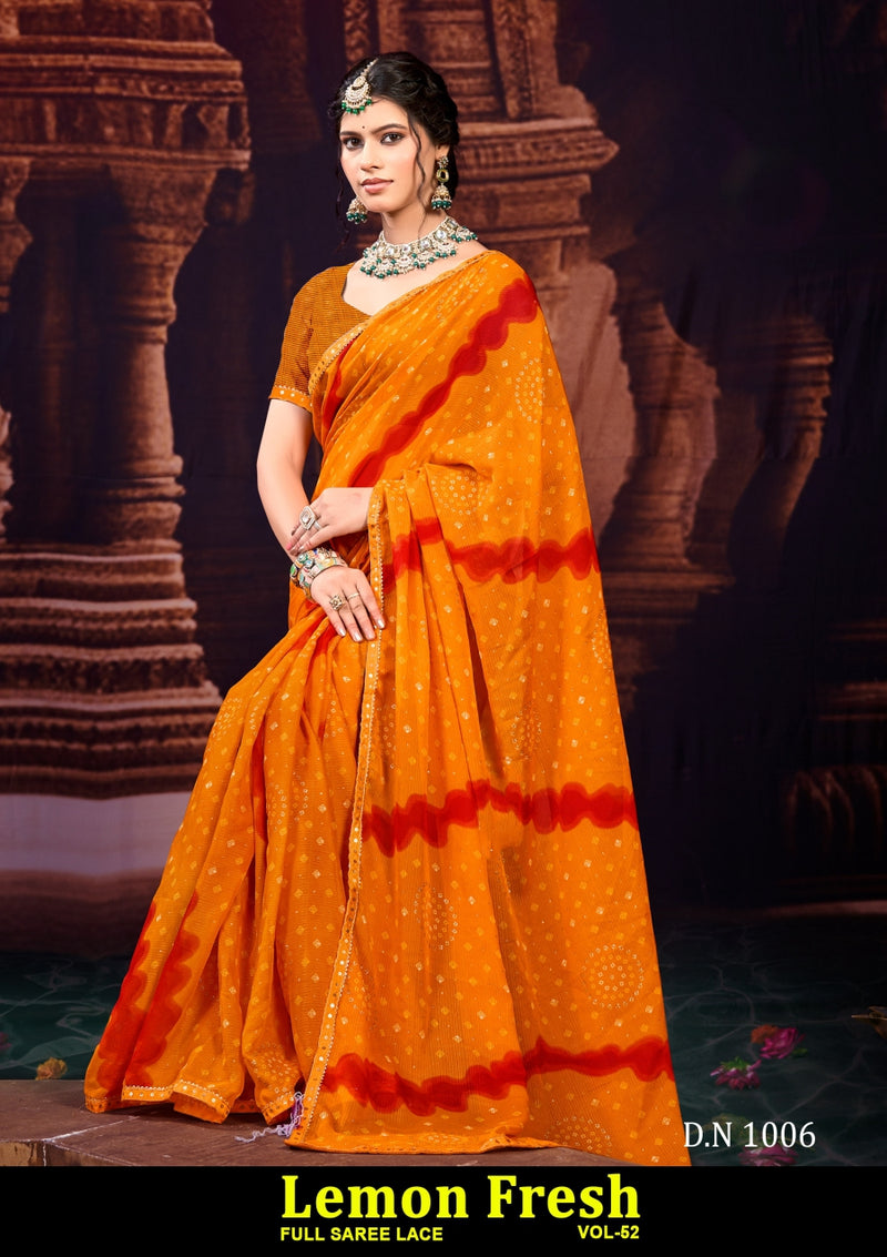 Kayaan Leman Fresh Vol-52 Chiffon Saree – 8 PCS Set – M.R. Saree Emporium