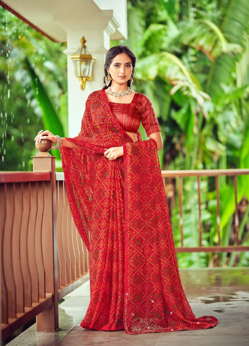 Kayaan Mangalmay Vol-01 Chiffon Saree – 8 PCS Set – M.R. Saree Emporium