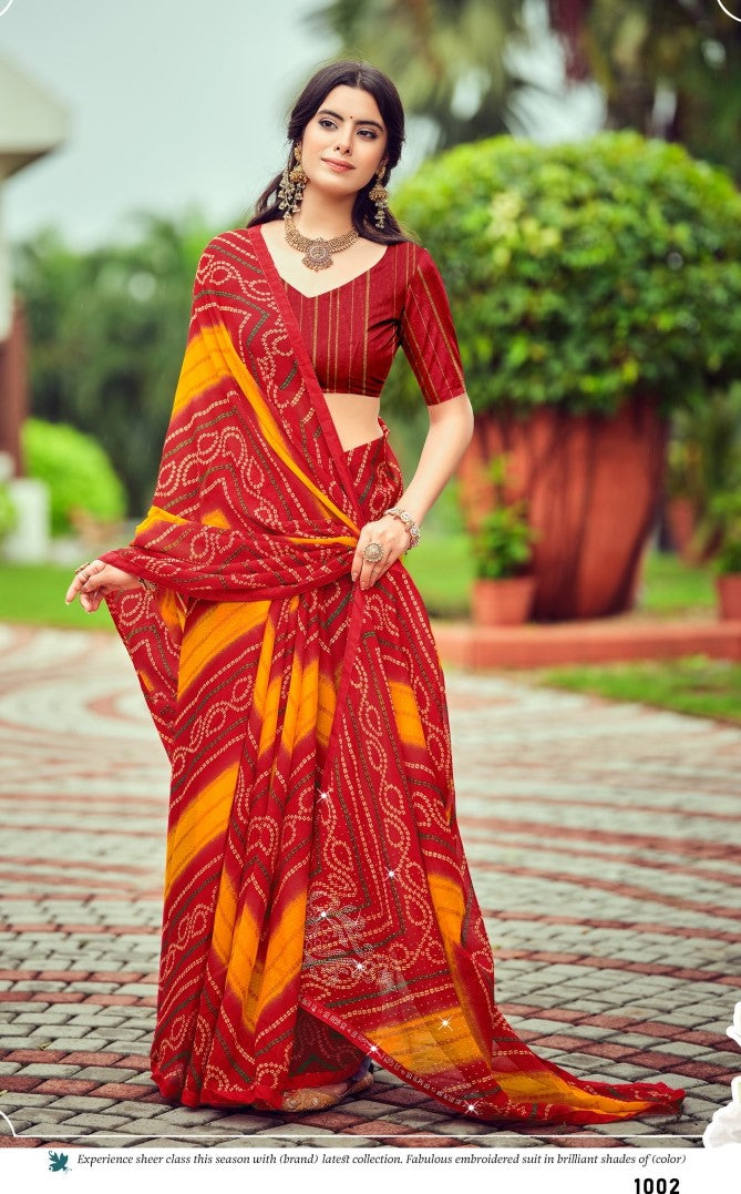 Kayaan Mangalmay Vol-01 Chiffon Saree – 8 PCS Set – M.R. Saree Emporium