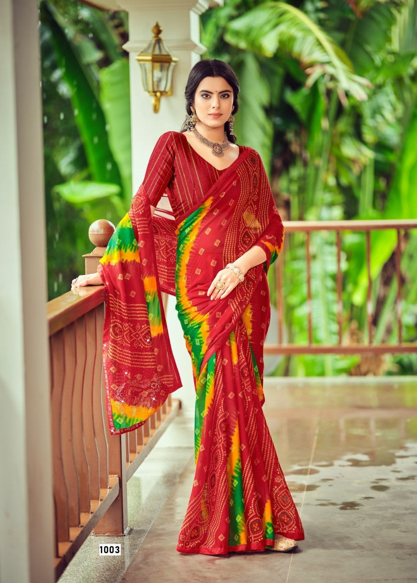 Kayaan Mangalmay Vol-01 Chiffon Saree – 8 PCS Set – M.R. Saree Emporium