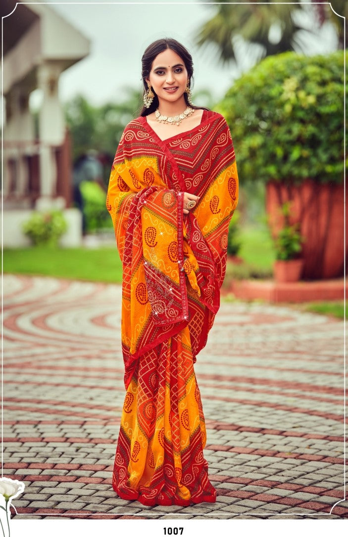 Kayaan Mangalmay Vol-01 Chiffon Saree – 8 PCS Set – M.R. Saree Emporium