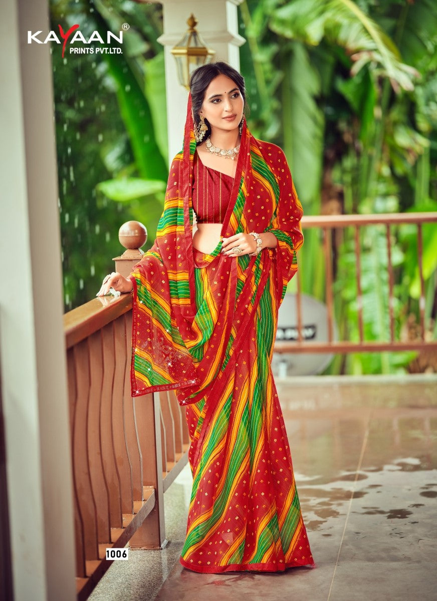 Kayaan Mangalmay Vol-01 Chiffon Saree – 8 PCS Set – M.R. Saree Emporium