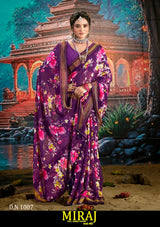 Kayaan Miraj Vol-40 Simmar Chiffon Saree – 8 PCS Set – M.R. Saree Emporium