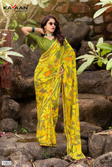 Georgette Pogo Full Saree Lace Vol-2 – 8 Pcs Set Premium Printed Saree Wholesale -M.R. Saree Emporium