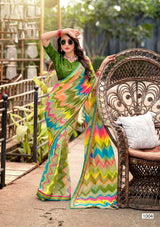 Georgette Pogo Full Saree Lace Vol-2 – 8 Pcs Set Premium Printed Saree Wholesale -M.R. Saree Emporium