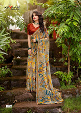 Georgette Pogo Full Saree Lace Vol-2 – 8 Pcs Set Premium Printed Saree Wholesale -M.R. Saree Emporium