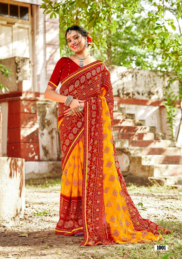 Kayaan Ritu Vol-01 Georgette Saree – 8 PCS Set – M.R. Saree Emporium