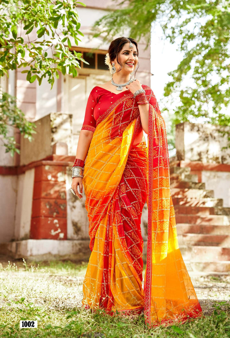 Kayaan Ritu Vol-01 Georgette Saree – 8 PCS Set – M.R. Saree Emporium