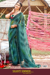 Kayaan Shanti Shimer Vol-01 Simmar Chiffon Saree – 8 PCS Set – M.R. Saree Emporium