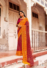Kayaan Shibori Vol-01 Georgette Saree – 8 PCS Set – M.R. Saree Emporium