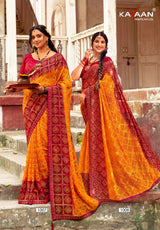 Kayaan Shibori Vol-01 Georgette Saree – 8 PCS Set – M.R. Saree Emporium