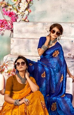 Kayaan Shiner Vol-94 Simmar Chiffon Saree – 8 PCS Set – M.R. Saree Emporium
