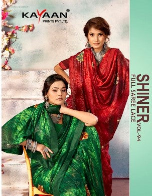 Kayaan Shiner Vol-94 Simmar Chiffon Saree – 8 PCS Set – M.R. Saree Emporium