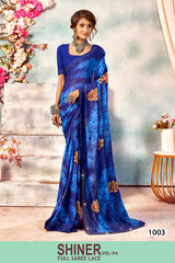 Kayaan Shiner Vol-94 Simmar Chiffon Saree – 8 PCS Set – M.R. Saree Emporium