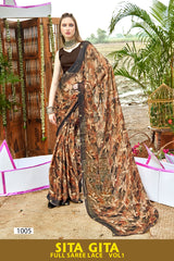 Sita Gita Vol-1 Kayaan Print Chiffon Fancy Saree M.R. Saree Emporium