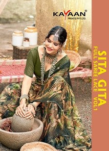 Sita Gita Vol-1 Kayaan Print Chiffon Fancy Saree M.R. Saree Emporium