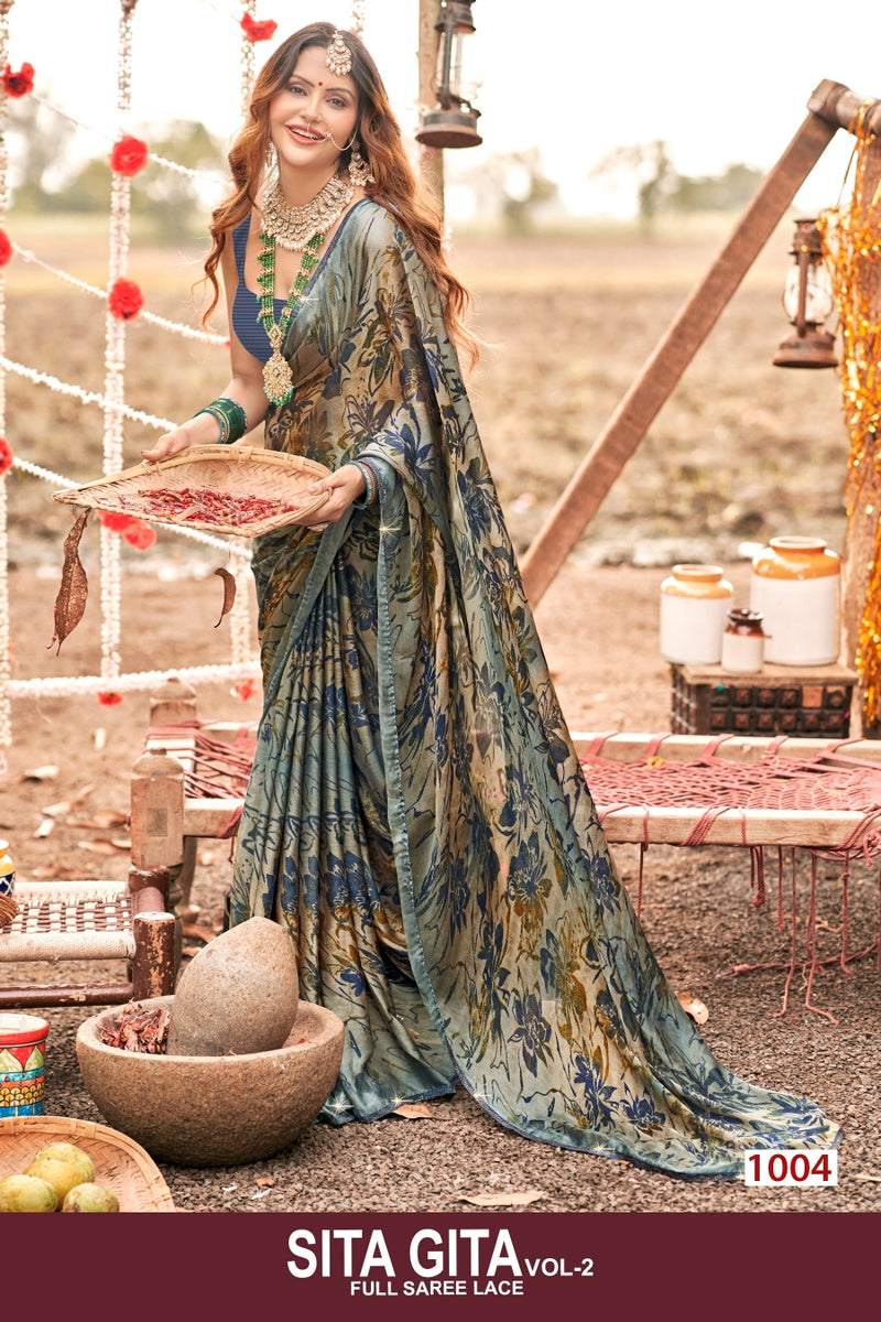 Sita Gita Vol-2 Chiffon Fancy Saree Kayaan Print M.R. Saree Emporium