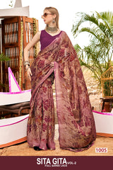 Sita Gita Vol-2 Chiffon Fancy Saree Kayaan Print M.R. Saree Emporium