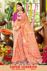 Kayaan Super Lehariya Vol-4 Chiffon Fancy Lehariya | M.R. Saree Emporium