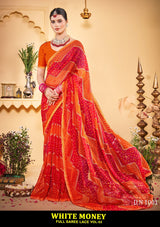 Kayaan White Money Vol-53 Chiffon Saree – 8 PCS Set – M.R. Saree Emporium