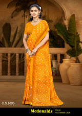 Kayaan Mcdonalds Vol-65 Chiffon Saree Set (8 Pcs) Printed Lace Border Daily Wear - M.R. Saree Emporium